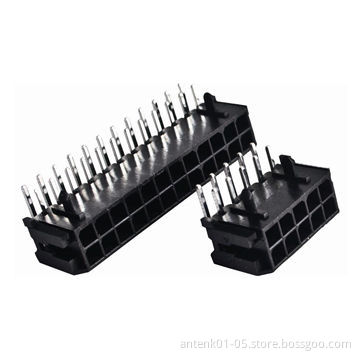 Micro fit 3.0mm wafer connector, right angle, with poles from 4 to 24 poles